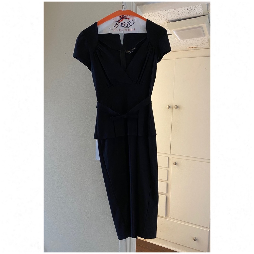 Stop staring peplum wiggle dress